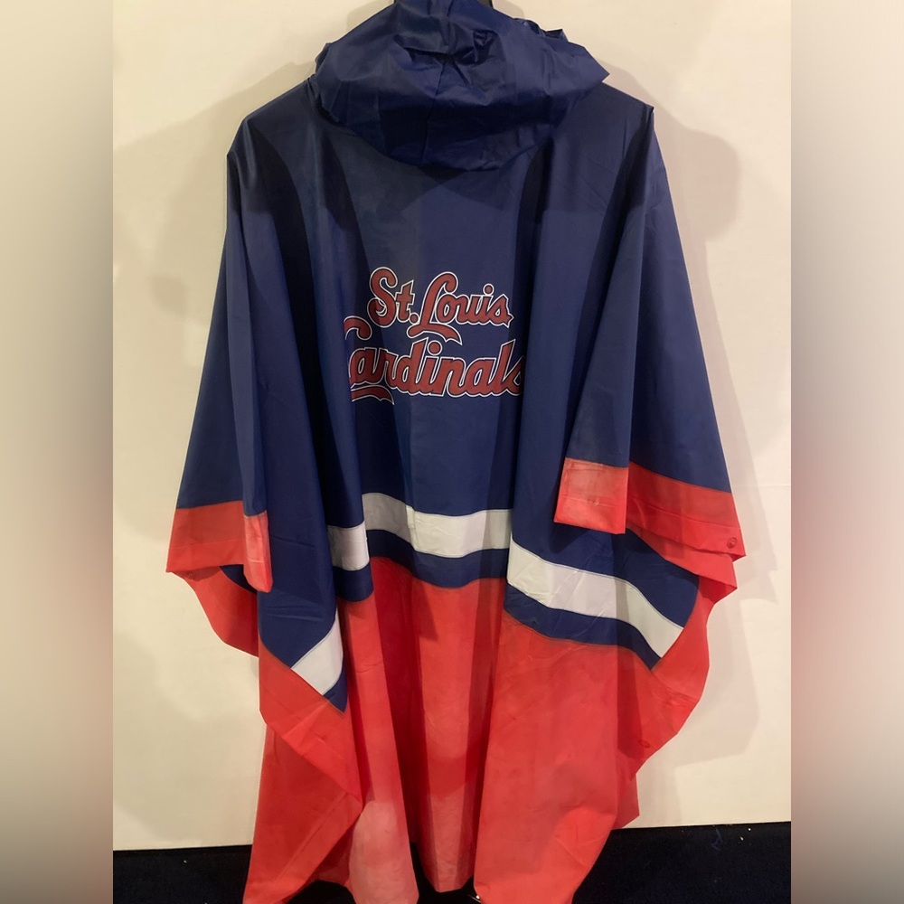 NWT St. Louis Cardinals 100% Vinyl Heavy Duty Reusable Rain Poncho